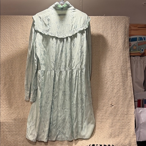 Raquel Allegra Luna Ruffle Neo Victorian Poet Dress Mint Green Size 3 - Picture 10 of 13